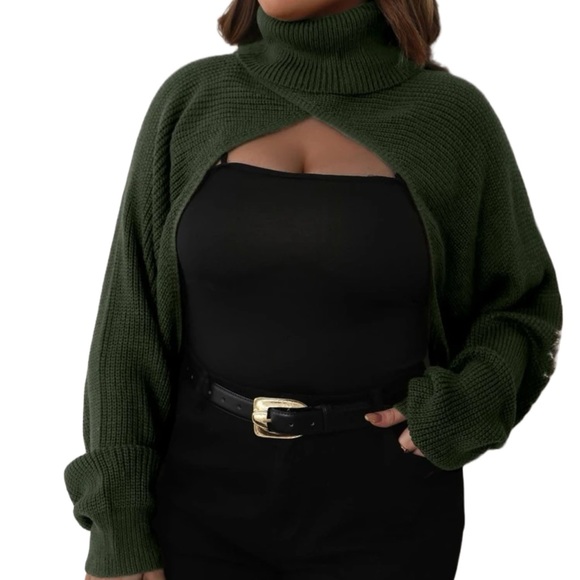 💚PLUS Cropped Shrug Sweater 💚 - Picture 4 of 4